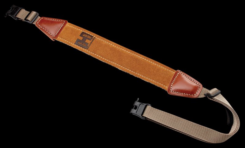 Hornady 99107 Universal Sling Brown Leather with Nylon Straps & Swivels