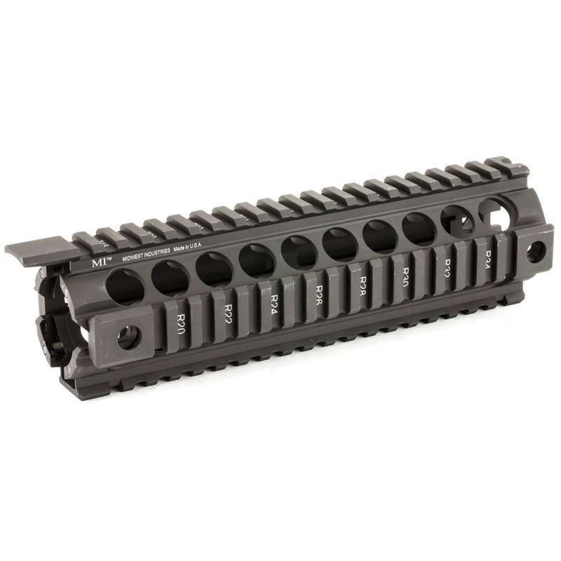 Midwest Industries AR-15 Mid-Length Gen 2 Two-Piece Drop-In Quad Rail Handguard MCTAR-18G2
