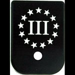 Cruxord 3% Flag Aluminum Magazine Base Plate for Glock Gen 1-4