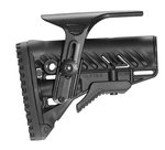 FAB Defense AR-15/M4 Stock With Adjustable Cheek Riser Battery Storage And Rubber Buttpad