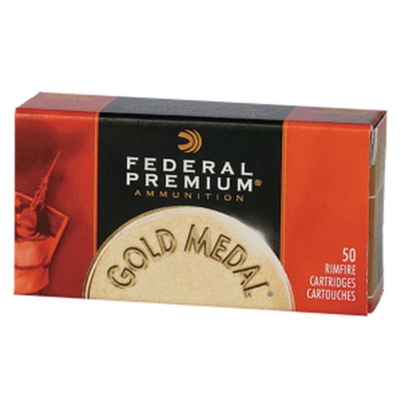 Federal Premium Gold Medal 22 LR HV Match 40gr LRN Ammunition