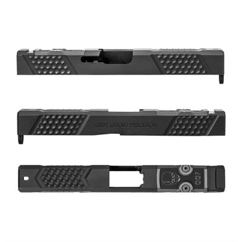 Grey Ghost Precision G17 Gen 3 V2 Stripped Slide - Black Nitride Dual Optic Cut