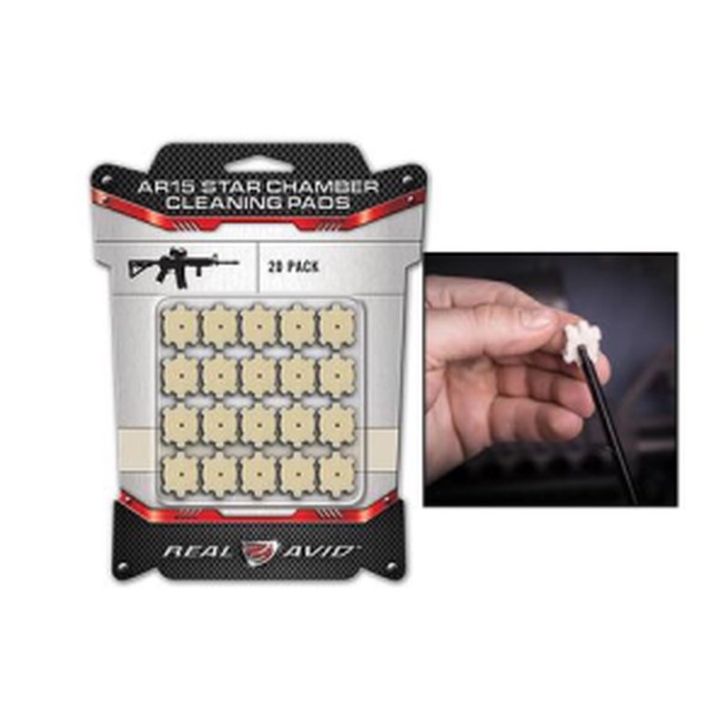 Real Avid AVAR15CP AR-15 Star Chamber Cleaning Pads (Wool, 20-Pack)