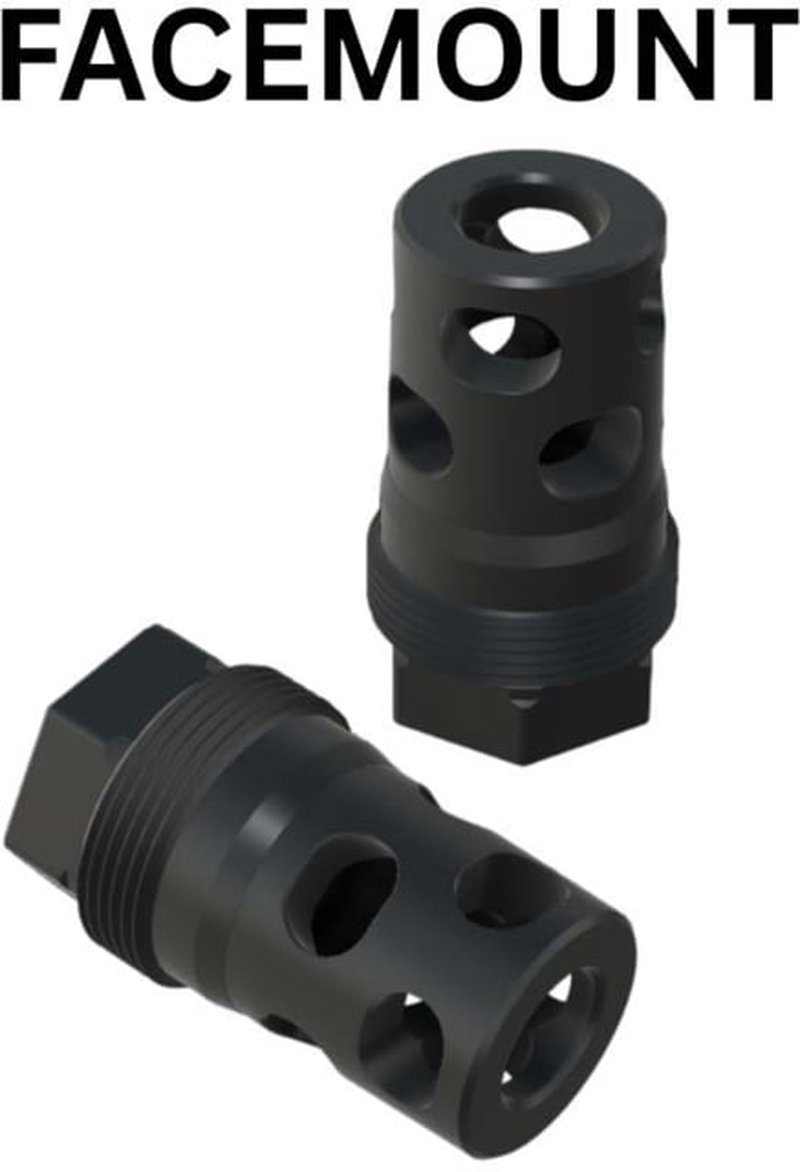 COMSTOCK MUZZLE BRAKE 1/2X28 9MM COMPACT FACEMOUNT