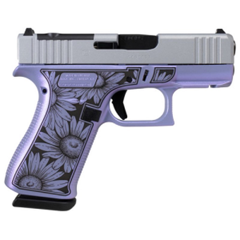 Glock G43X 9mm MOS Missy Daisy Purple Pistol 3.41 inch Barrel