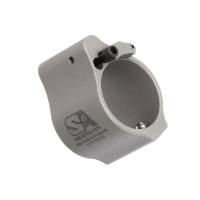 Superlative Arms Solid Set Screw Direct Impingement Gas Block 0.936" x 1", Stainless Steel