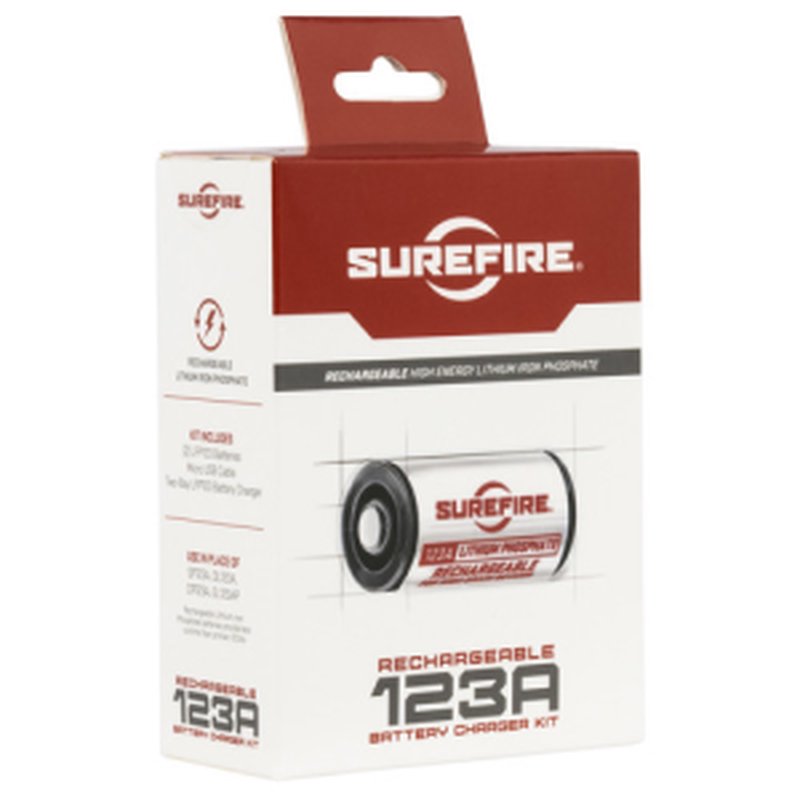 Surefire SFLFP123KIT AC/DC Wall Charger Kit CR123A