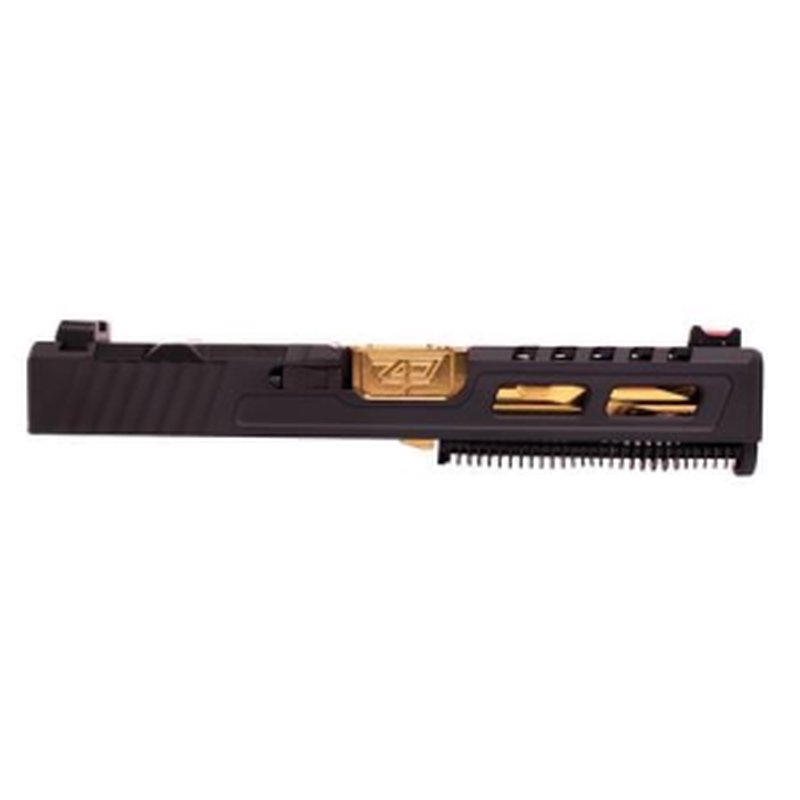 Zaffiri Precision ZPS.2 RTS RMR-cut Glock 19 Gen3 slide combo w/ gold barrel