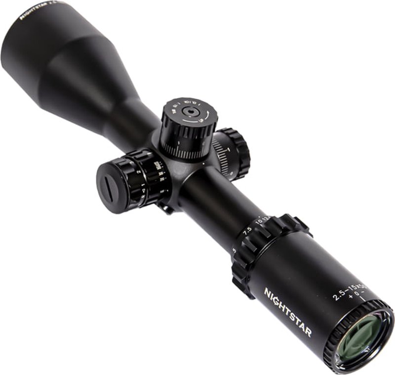 NightStar SFIRF 2.5-15x50mm Rifle Scope, 30mm Tube, First Focal Plane