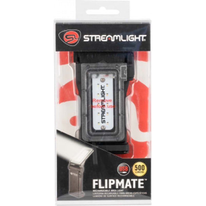 Streamlight 61500 Flipmate Worklight 500/250 Lumens 400/200 Lumens LED Aluminum Black Lithium Ion