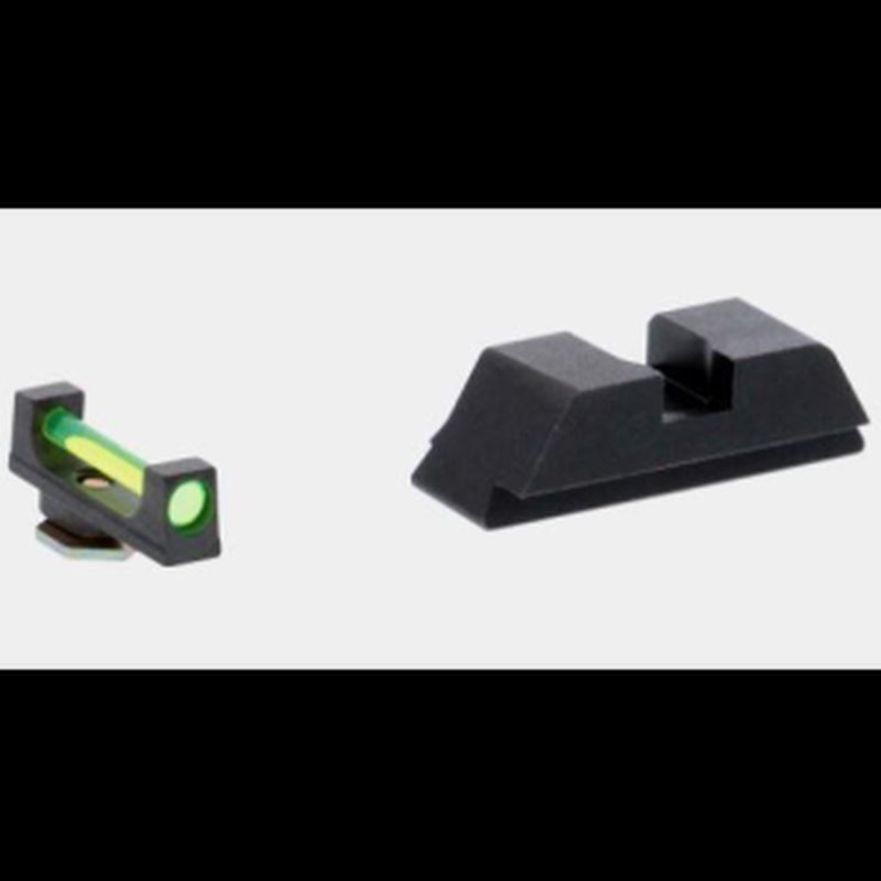 AmeriGlo KQGFT125 Glock Gen 5 Front & Rear Sights, Green Fiber .115