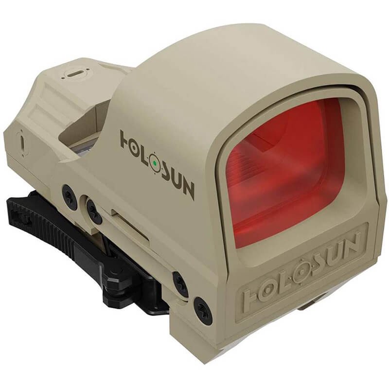 Holosun HS510C-FDE Open Reflex Sight Multi-Reticle Solar Shake Awake