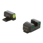 Ameriglo Night Sight Set Front/Rear, Green/Lumi Green/Green/Black