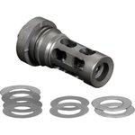 Yankee Hill 4302MB28A QD Light Tactical Muzzle Brake made of Black Finish Steel with 1/2"-28 tpi Threads for 30 Cal AR-Platform