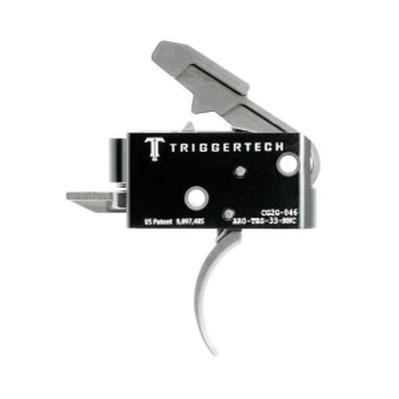 TriggerTech AR15 Competitive Curved Trigger 2 Stage Stainless Steel/Black