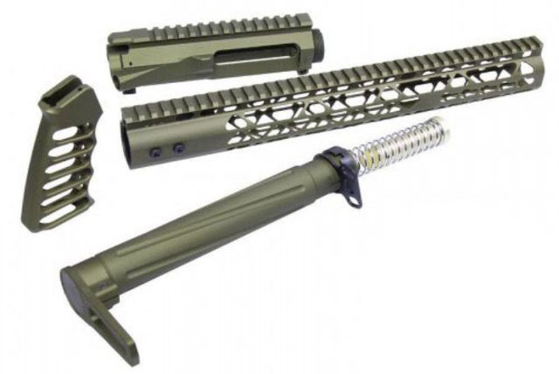Guntec USA AR-15 Airlite Series Complete Furniture Set w/Upper Receiver