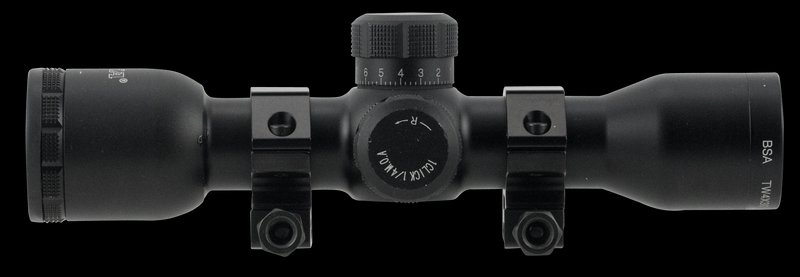 BSA Tactical Weapon Scope 4x Fixed Power AR-15 Scope with Weaver Rings