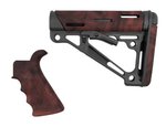 Hogue AR-15/M16 Kit Grooved Beavertail Grip & Collapsible Buttstock (Commercial Tubes)