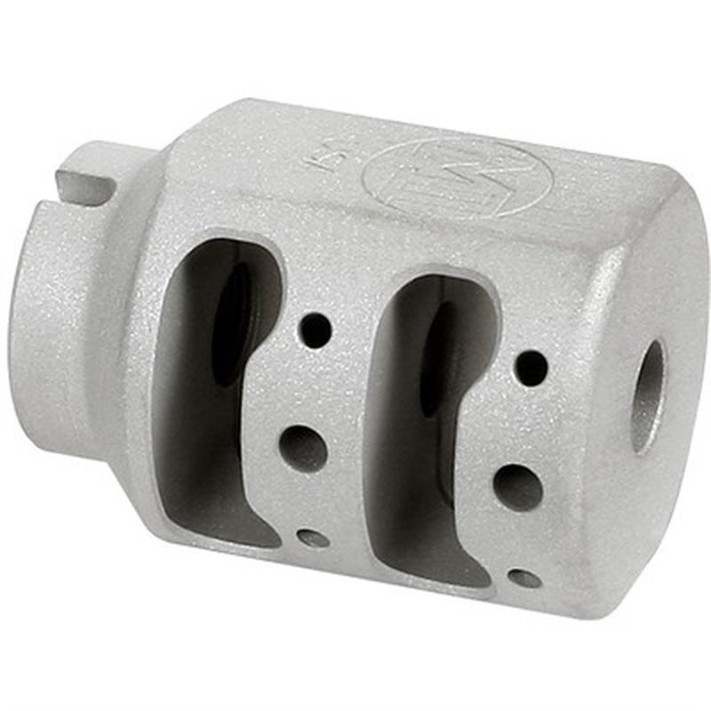 Midwest Industries Alpha Tank Brake 1/2x28-9mm Muzzle Brake, Tool Steel, Black Nitride