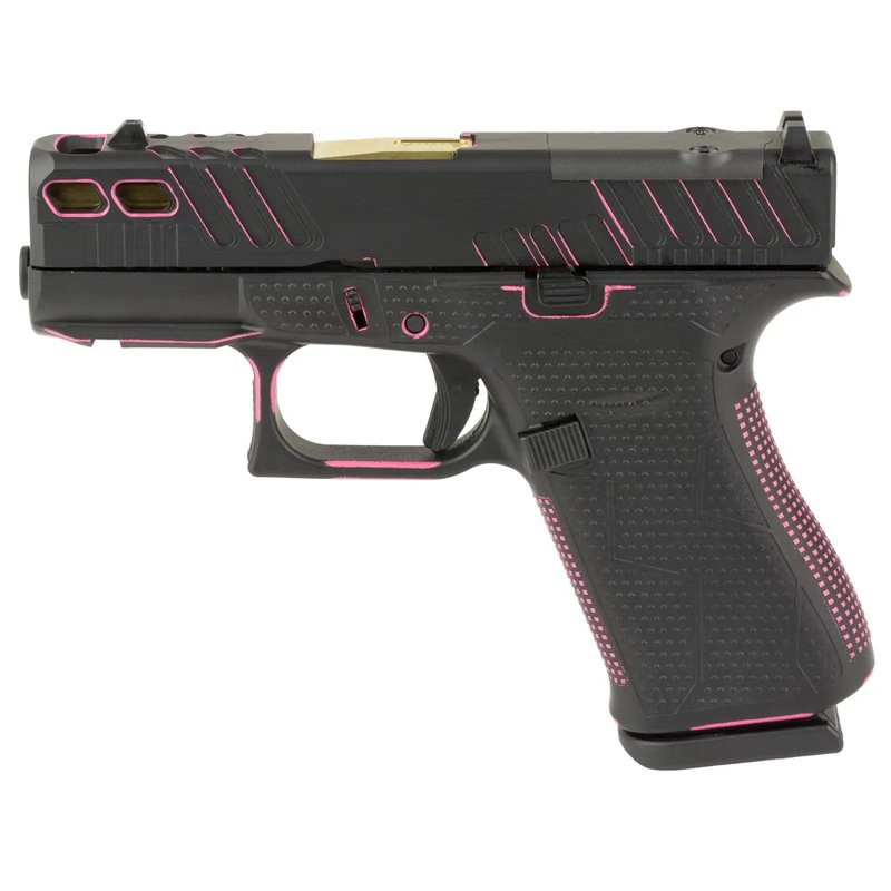 Glock G43X MOS 9mm Pistol Optic Ready Pink/Black Cerakote