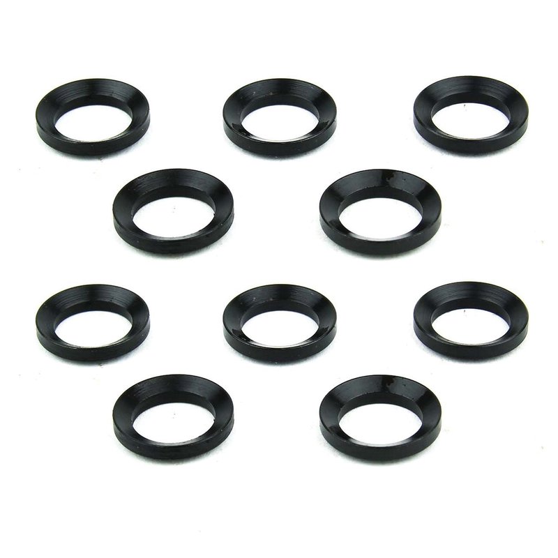 TacFire 10-Piece Muzzle Brake Crush Washer, Black