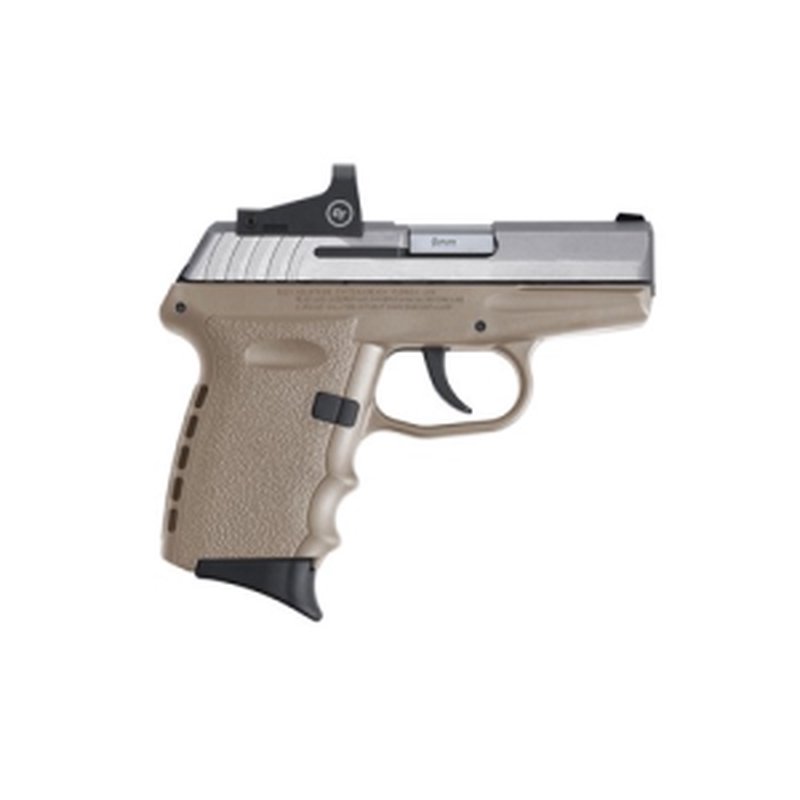 SCCY INDUSTRIES CPX-2 9mm 3.1" 10rd Pistol w/ Crimson Trace Red Dot - Stainless / Tan