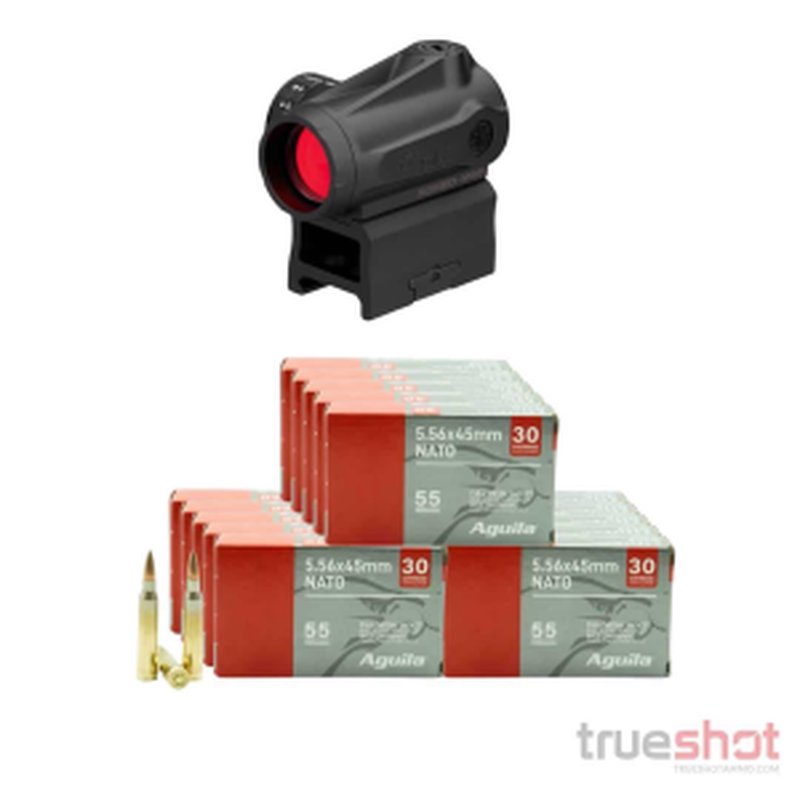 Sig Sauer Romeo-MSR Gen II Compact Red Dot Sight Bundle 300 Rounds Ammo