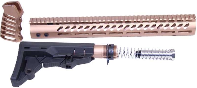 Guntec USA Ultralight AR-15 Complete Furniture Set Burnt Bronze