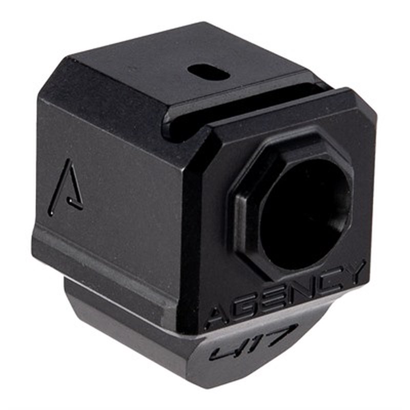 Agency Arms 417s Single Port Compensator Muzzle Device Glock Gen 4 9mm 1/2x28 417S-G4-BLK