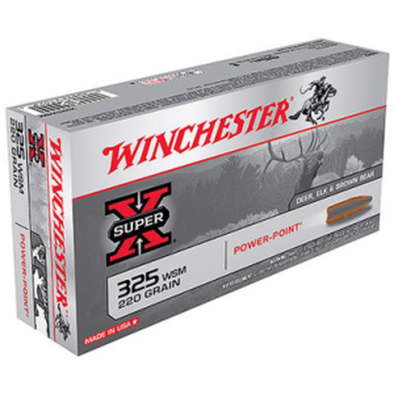 Winchester X325WSM Super-X 325 WSM 220-Grain Power-Point Ammo (20 Rounds)