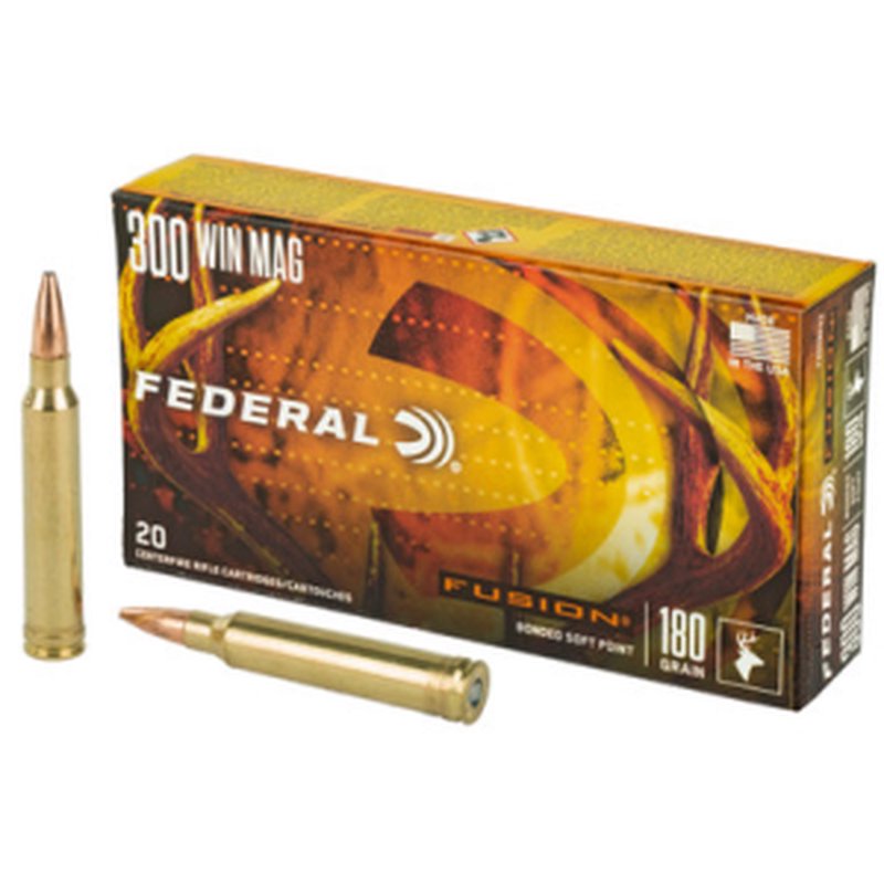 Federal Fusion 300 Winchester Magnum .300 Win Mag Soft Point 180gr Ammo
