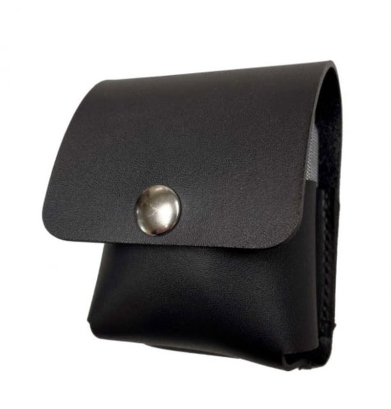 Boston Leather 4 Mg Double Narcan Nasal Spray Holder Basketweave Loop Back Silver Snap Closure