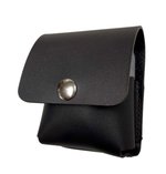 Boston Leather 4 Mg Double Narcan Nasal Spray Holder Basketweave Clip Back Black Snap Closure