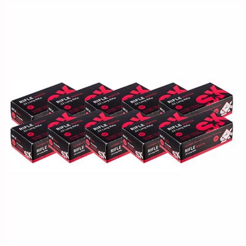 SK 22LR 40gr Lead Round Nose Rifle Match Ammo 500 Rounds
