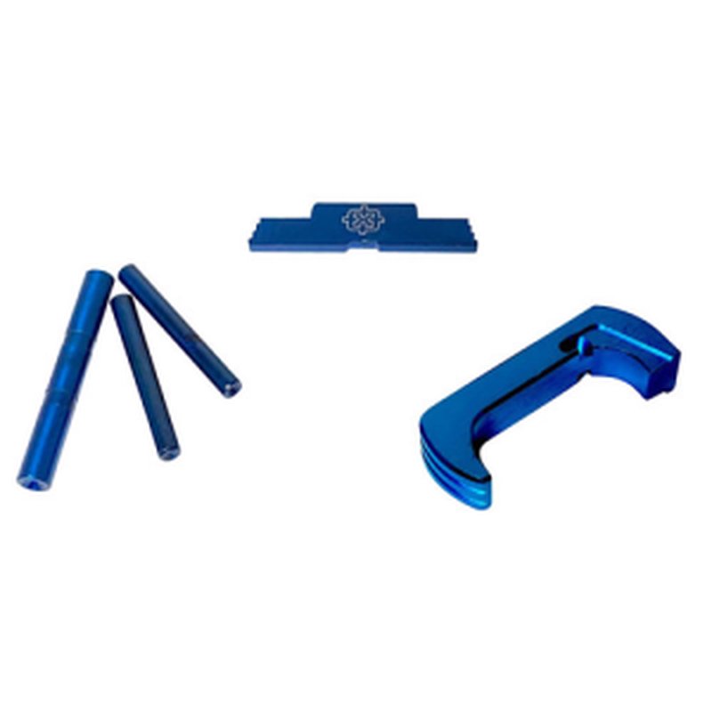Cross Armory 3-Piece Upgrade Kit for Glock 17/19/26/34 Gen5, Blue Anodized - CRG5OKBL
