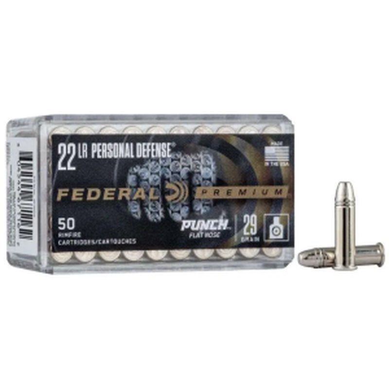 Federal PD22L1 Personal Defense 22 LR 29gr Punch Flat Nose Ammunition