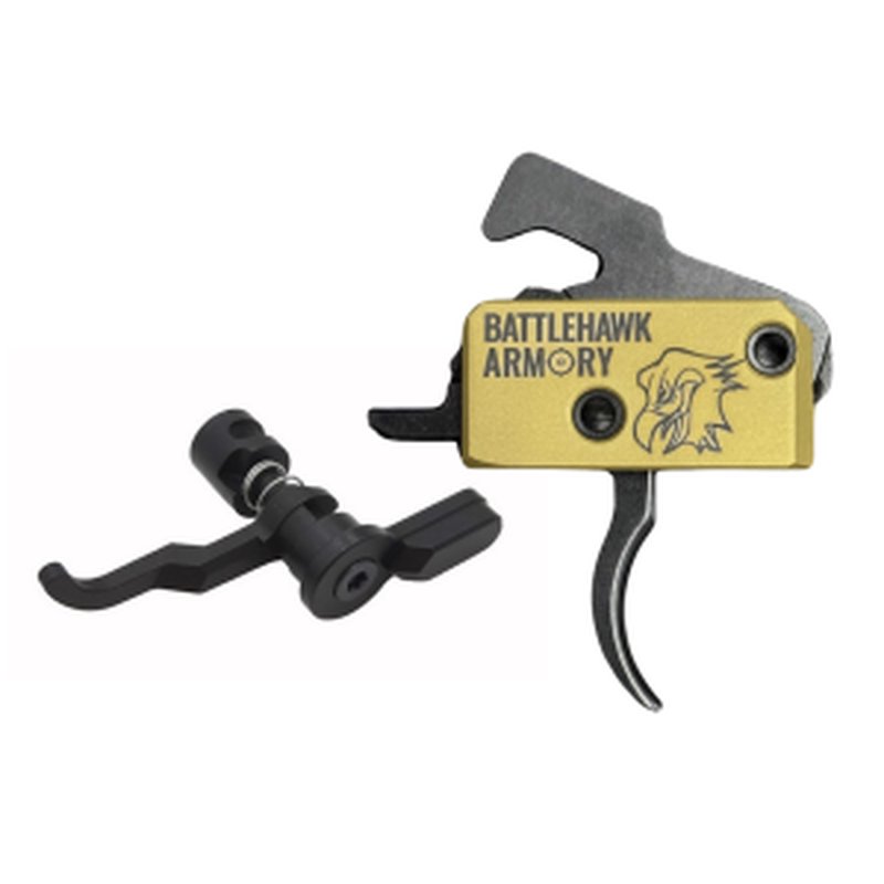 Atrius Forced Reset Selector, Super Safety w/ BHA Golden Hawk Curved Trigger Bundle