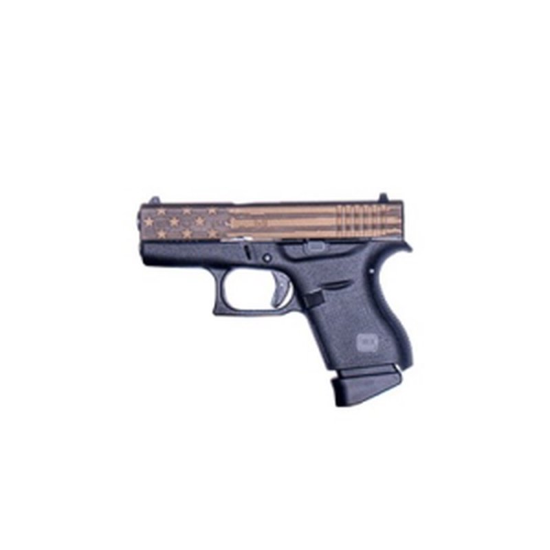 Glock G43 9mm 3.4" Elite Bronze Battle Flag 6rd Custom