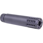 GunTec Muzzle Brake with Long Slip-Over Barrel Shroud AR-15 1/2"-28 Thread 223 Remington, 5.56x45mm NATO