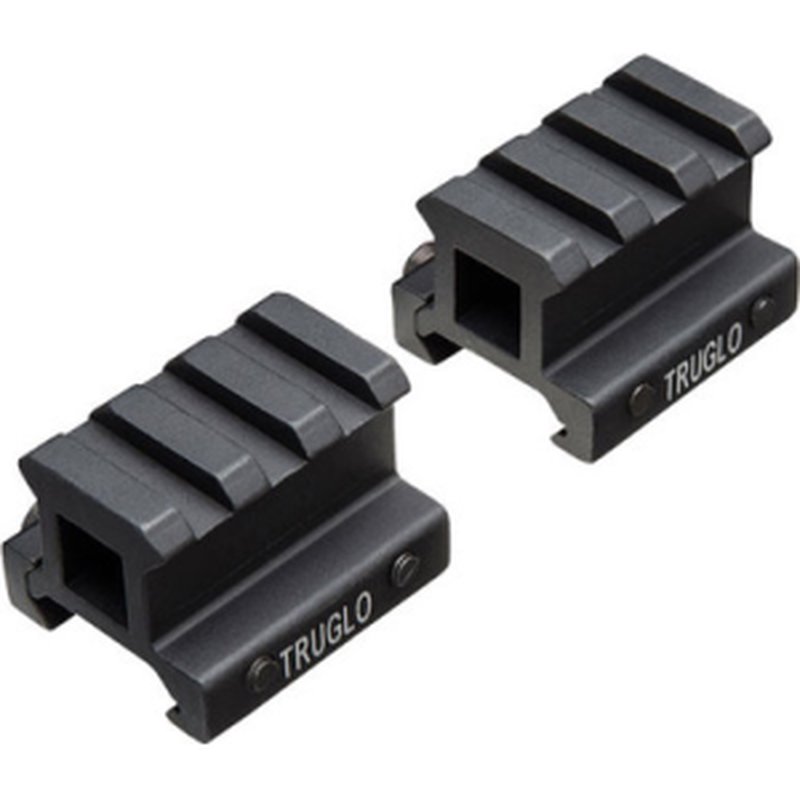 TruGlo TG-8982B 0.75" Riser Mount AR-15 Picatinny Black Hardcoat Anodized