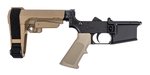 PSA AR15 Complete Classic SBA3 Lower, FDE