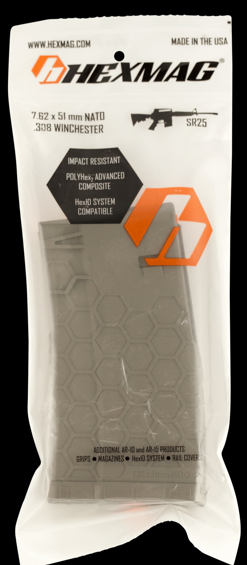 HEXMAG SR-25 SR25 7.62x51 .308 Winchester Sentry Hexture magazine