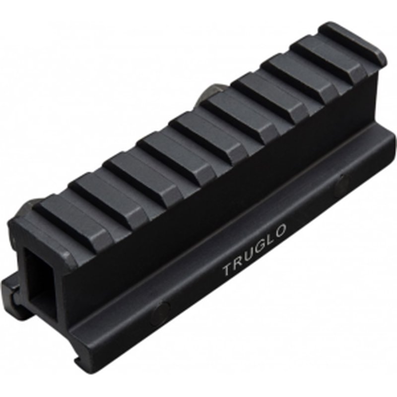 Truglo Picatinny Riser Mount 1-Inch Rise 4-Inch Length Matte Black Anodized TG8990B