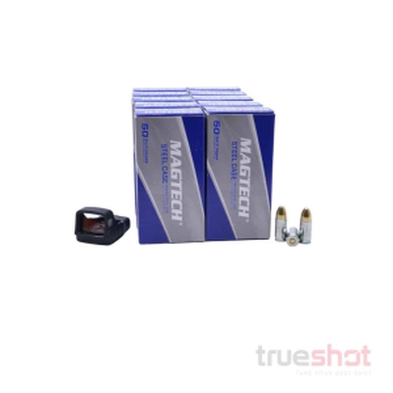 EOTech ELFX Mini Pistol Red Dot Sight Bundle 9mm 500 Rounds Ammo