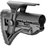 FAB Defense FXGLSHOCKCP GL-Shock CP Buttstock with Adjustable Cheekrest & Anti-Rattle Mechanism Matte Black Synthetic for M4/M16