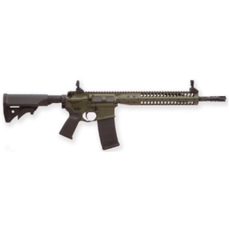 LWRC IC SPR 5.56 NATO 16" 30rd Semi-Auto AR15 Rifle w/ Spiral Fluted Barrel - Black / OD Green