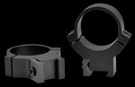 Warne 1'' High 1.025'' Dovetail Rings Black for 1'' Scope Tubes