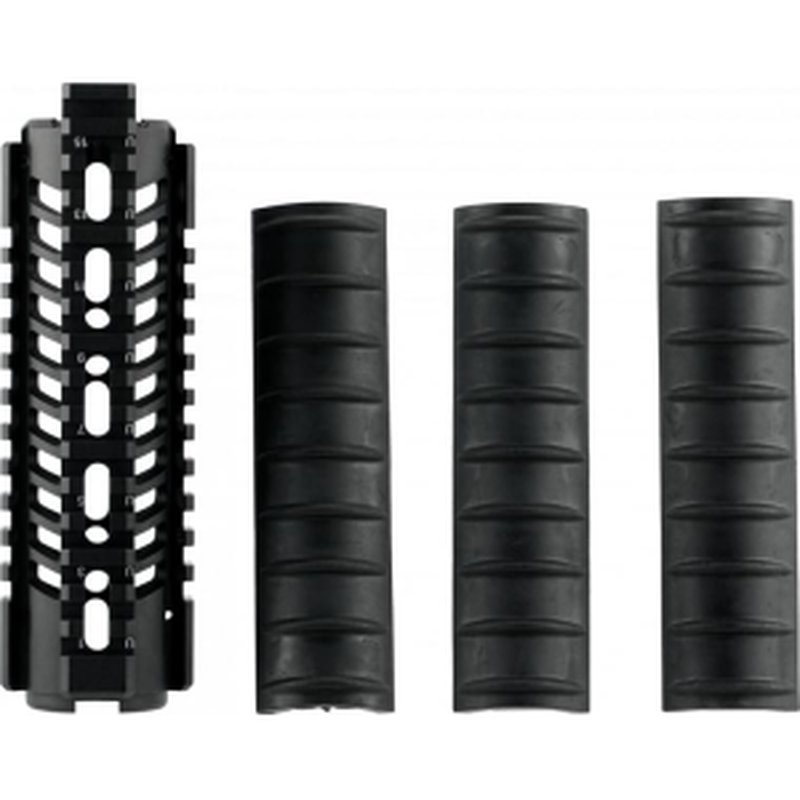 FAB Defense FX-NFR NFR Quad Rail 6.96" Carbine Length Style Made of 6061-T6 Aluminum with Black Anodized & Picatinny Rail for M16