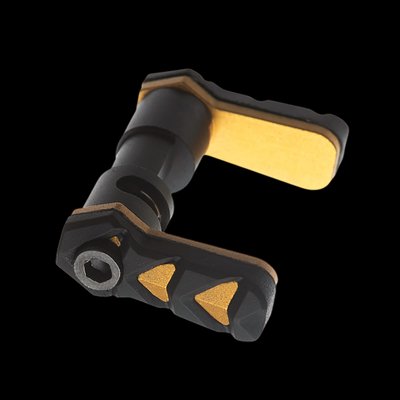Tyrant CNC NexGen AR-15 Ambidextrous Safety Selector Gold Aluminum Rubber