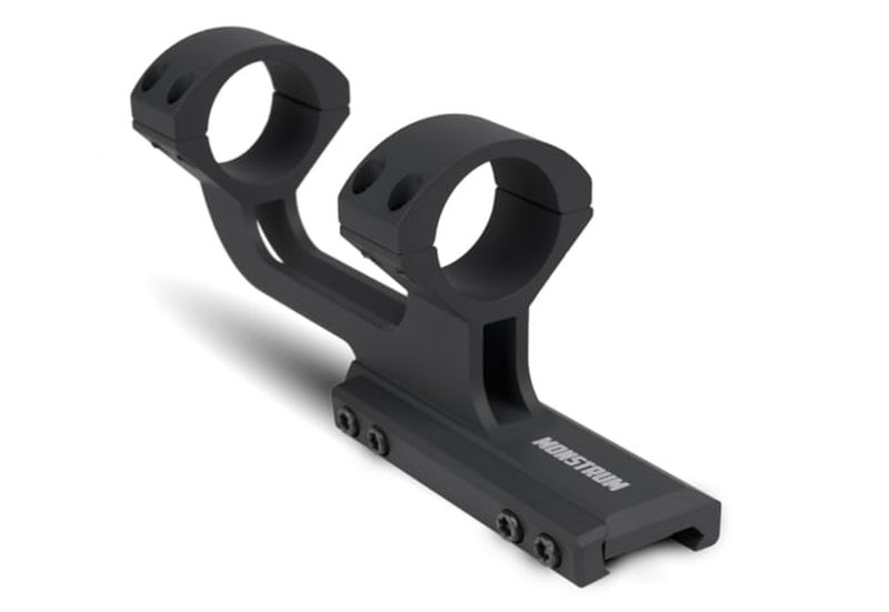 Monstrum H-Series Hollow Frame Offset Cantilever Picatinny Scope Mount, 1in, Black (MH250-B)